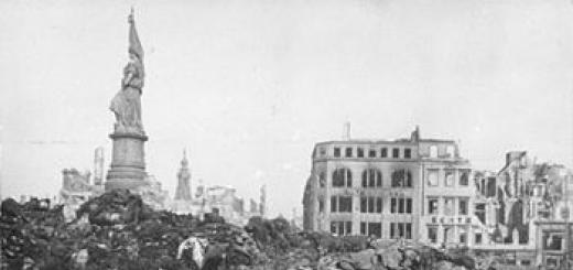 Dresden vor und nach der Bombardierung durch britische und US-Flugzeuge Deutsche Stadt von den Amerikanern dem Erdboden gleichgemacht